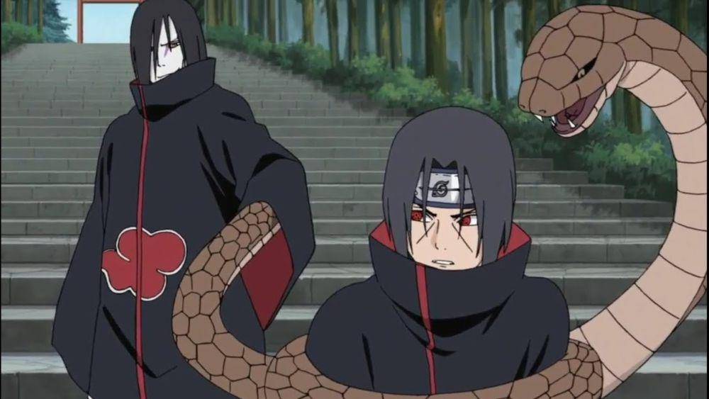 Orochimaru dan Itachi Uchiha (dok. Pierrot/Naruto:Shipudden)