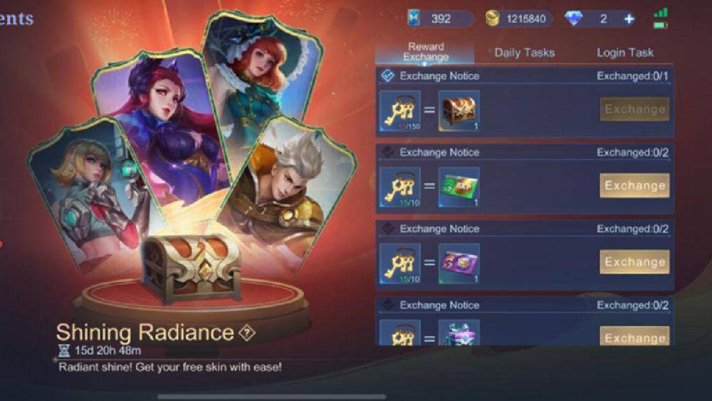 event Shining Radiance (dok.Moonton/Mobile Legends: Bang Bang)