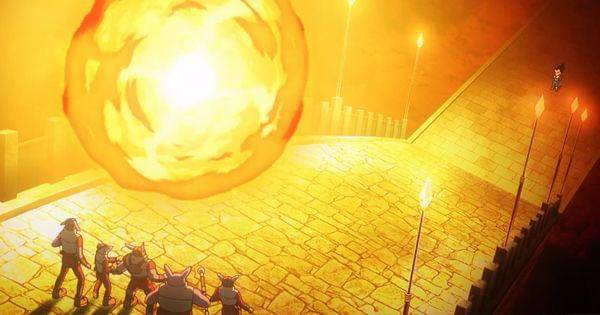 Kadem melepaskan bola api ( Dok. Toei / Dragon Ball Daima )