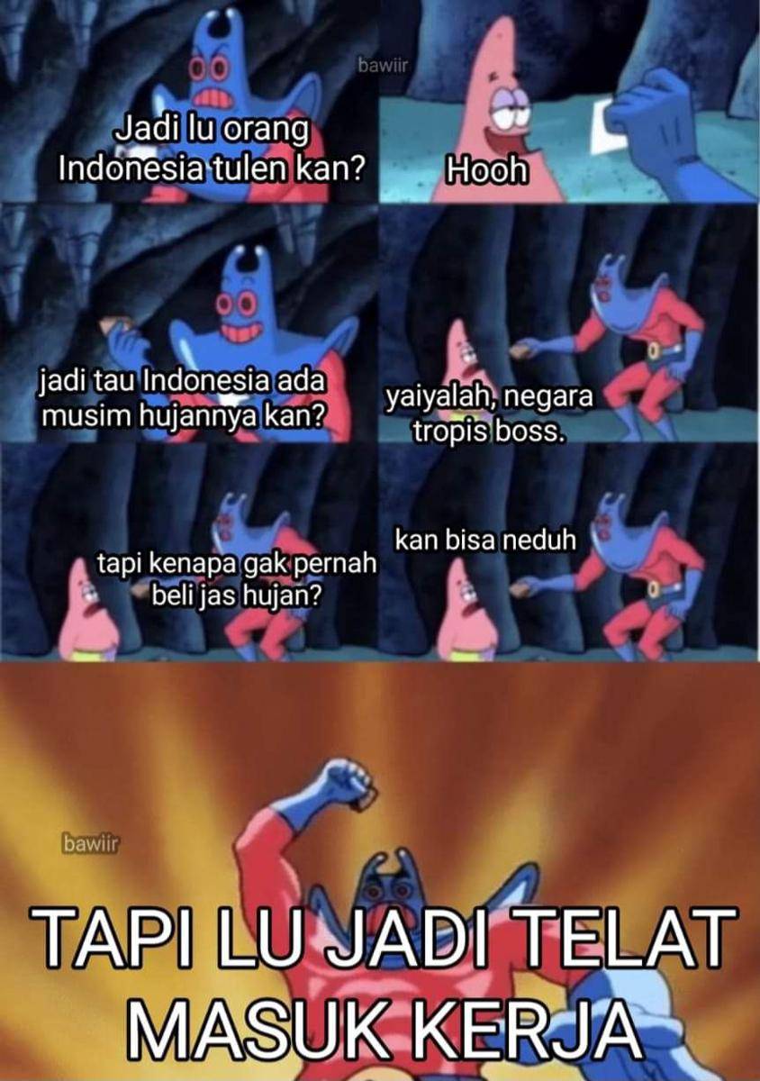 Meme hujan (x.com/crewlpurple)