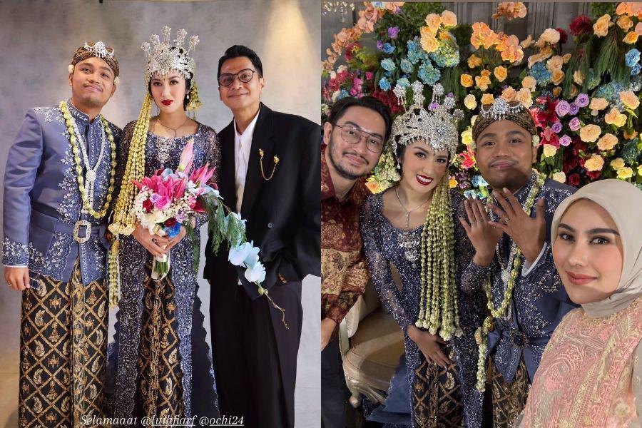 8 Gaya Busana dan Makeup Ochi Rosdiana di Resepsi Pernikahan, Manis!