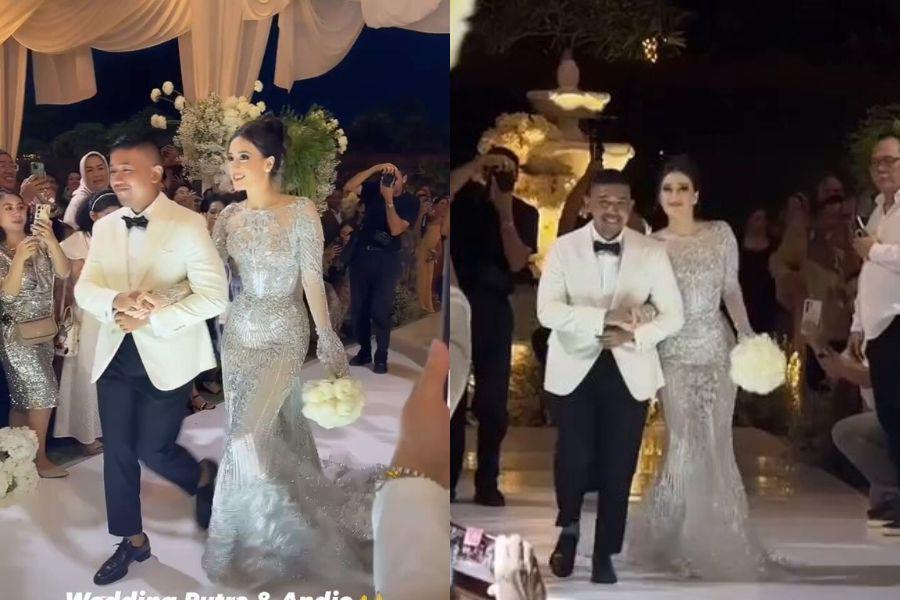 Gaya Busana dan Makeup Pernikahan Istri Cicit Soeharto, Berkilauan!