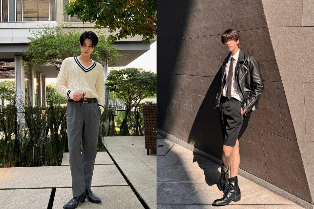 7 Ide OOTD Pakai Sepatu Leather ala Aktor Dunk Natachai, Classic!
