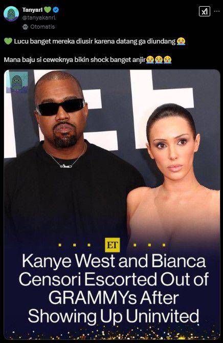 Kanye West dan Bianca Censori (x.com/tanyakanrl)
