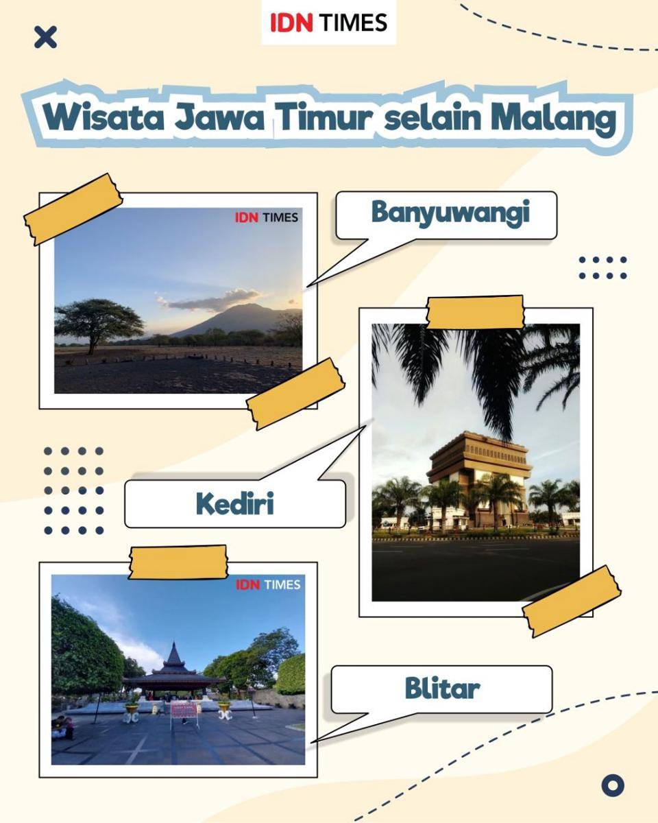 Infografis Wisata Jawa Timur selain Malang (IDN Times/Sukma Mardya Shakti)