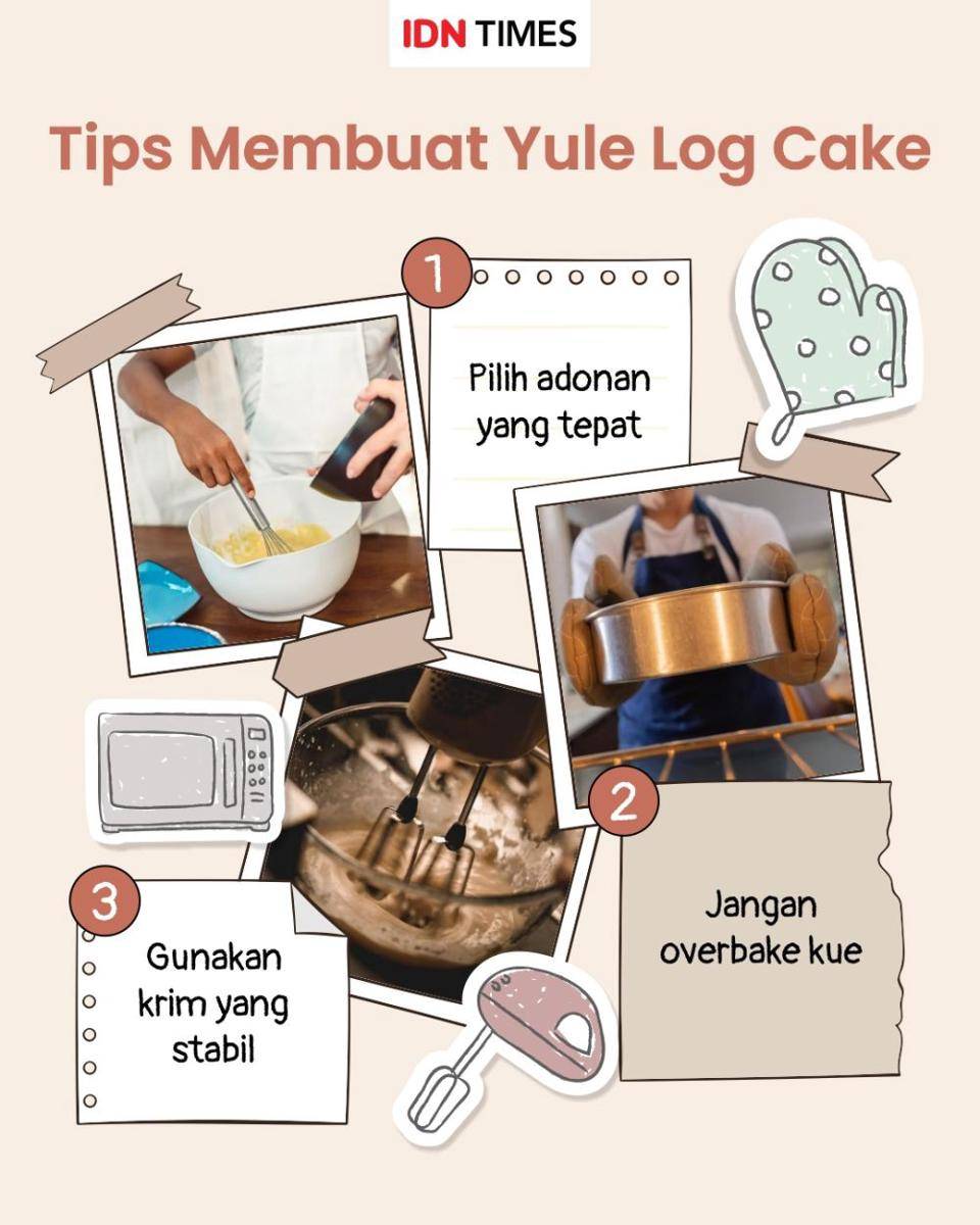 Infografis cara membuat yule log cake (IDN Times/Sukma Mardya Shakti)
