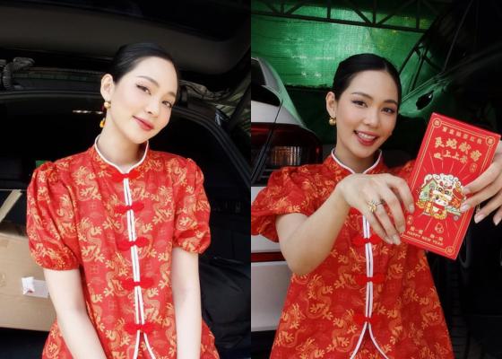 7 Potret Miss International ke-59 Bint Sireethorn Rayakan Imlek 2025