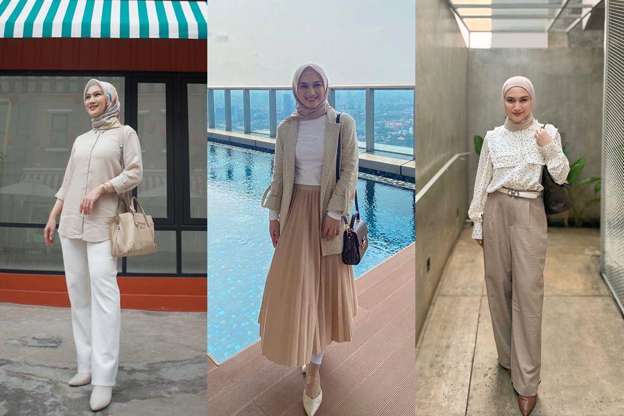 11 Inspirasi OOTD Kuliah ala Melody Laksani, Simple dan Kece!