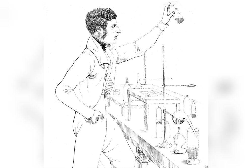 William Brooke O'Shaughnessy saat bereksperimen di India (commons.wikimedia.org/Colesworthey Grant)