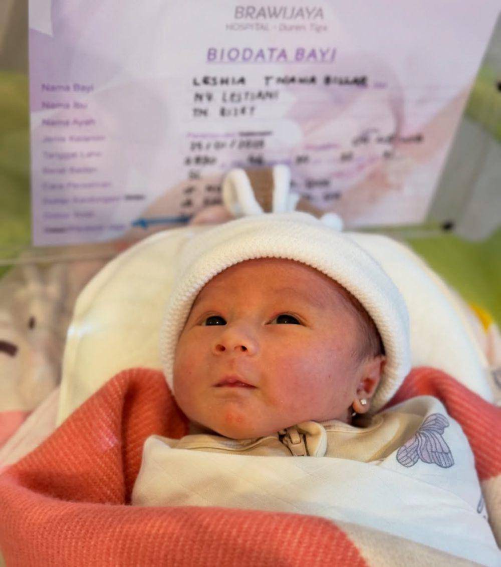 potret perdana Leshia anak kedua Billar Lesti (Instagram.com/rizkybillar)