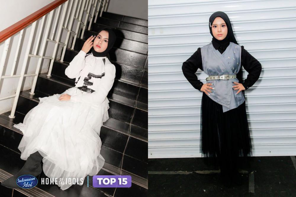 7 Ide Outfit Hijab ala Nakeisha Syifa, Kontestan Indonesian Idol 13