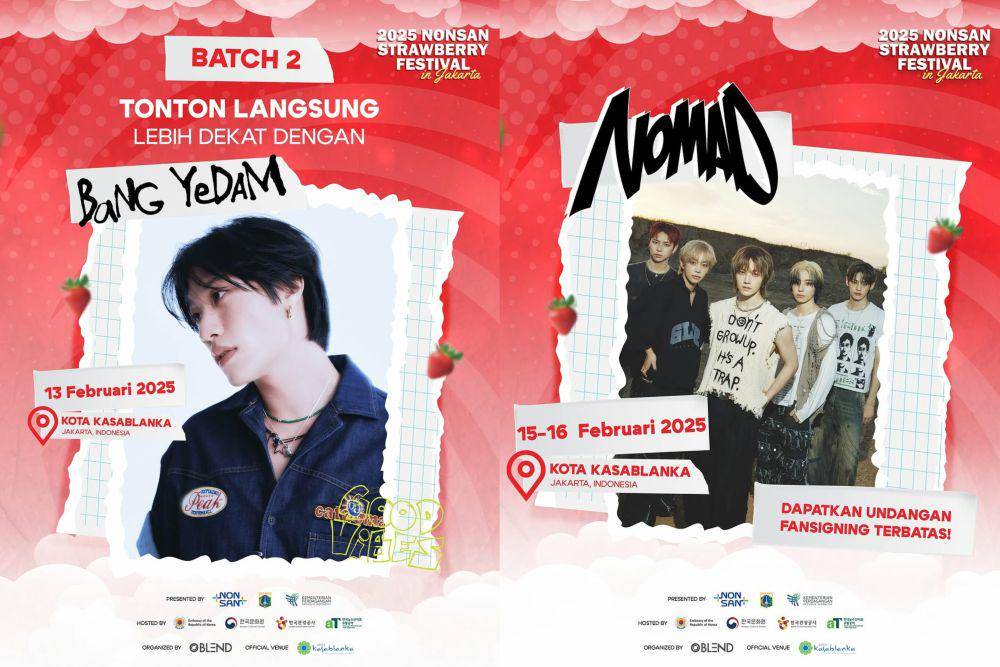 Bang Yedam dan NOMAD dikonfirmasi akan hadir di Nonsan Strawberry Festival in Jakarta (instagram.com/nonsanstrawberryfest.jkt)