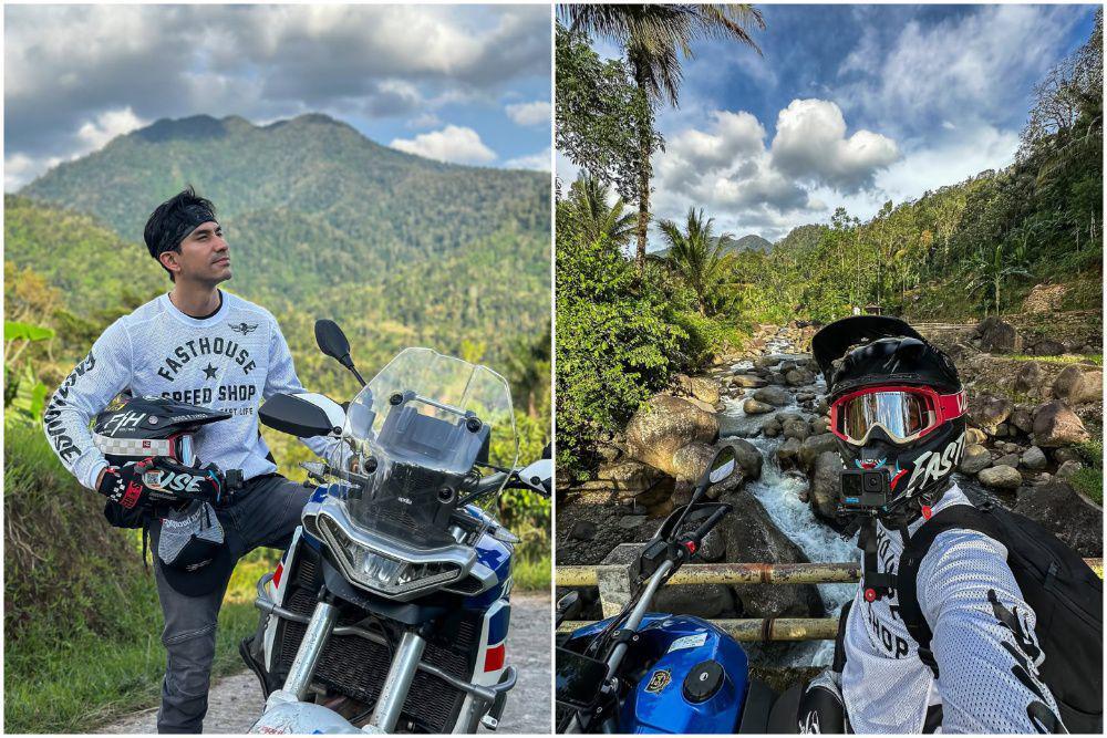 9 Potret Darius Sinathrya Solo Riding ke Sukabumi, Menikmati Alam!