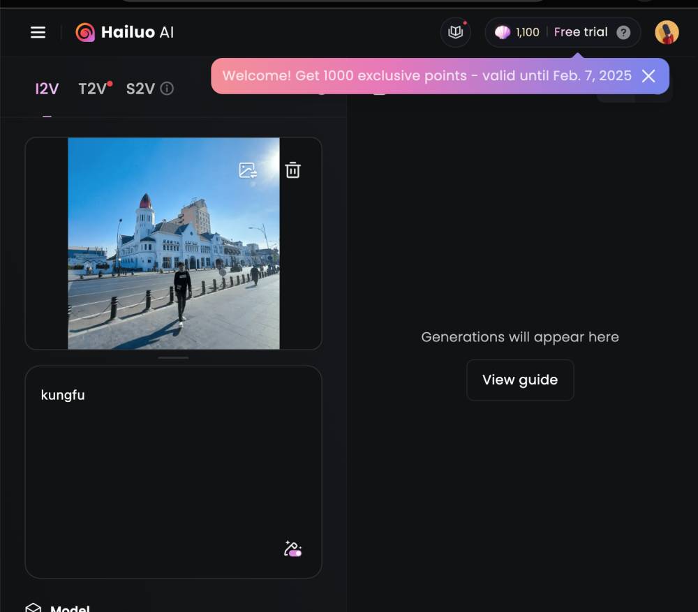 Cara pakai Hailuo AI efek kungfu yang viral di TikTok (dok.pribadi/Reyvan Maulid)