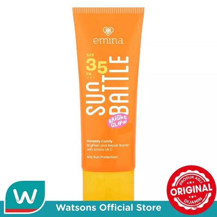 Emina Sun Battle SPF 35 PA+++ (shopee.co.id/Watsons Indonesia Official)