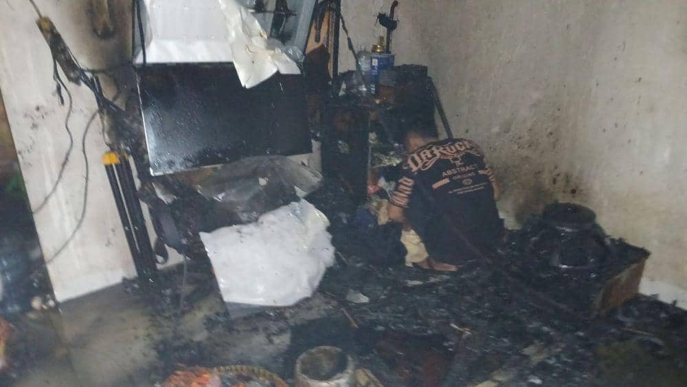 Rumah Kontrakan di Bandar Lampung Terbakar, Satu Orang Luka