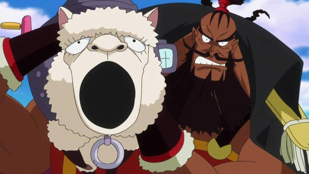 Shuzo menggunakan Alpacacino dalam mode bazoka. (dok. Toei Animation/One Piece Film: Z)