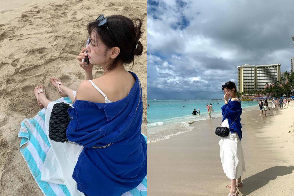 7 Potret Jung So Min Liburan Bareng Keluarga di Hawaii, Santai Banget!