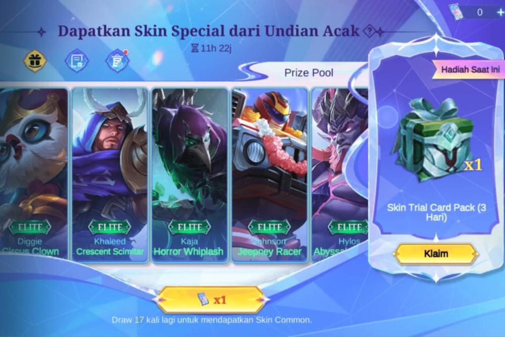 Event Suffle Draw di Mobile Legends, Dapat Skin Special Gratis!