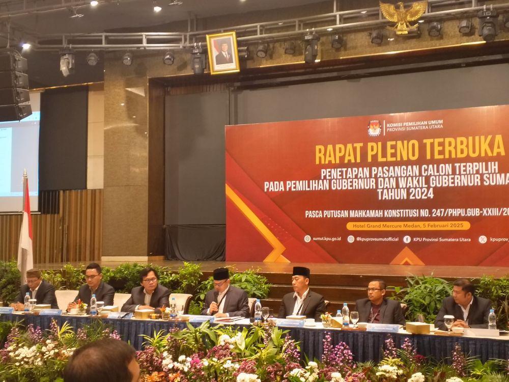 KPU Tetapkan Gubernur Sumut, Bobby-Surya Absen