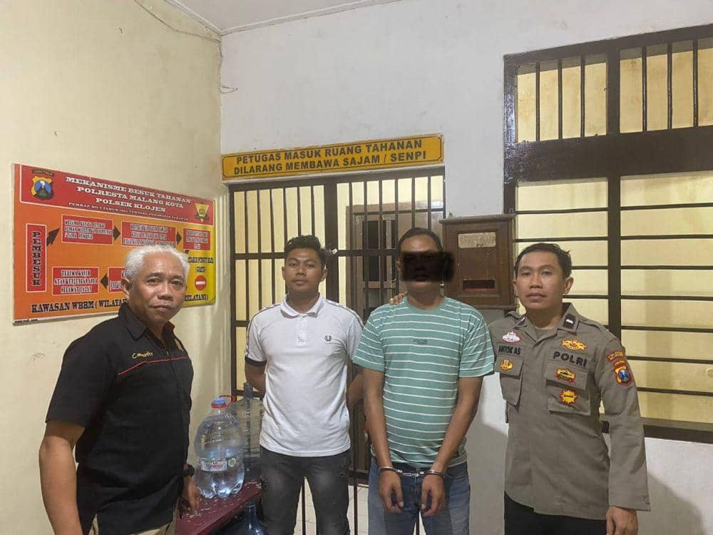 Okta Setiawan, pelaku penganiayaan mantan istri. (Dok. Humas Polresta Malang Kota)