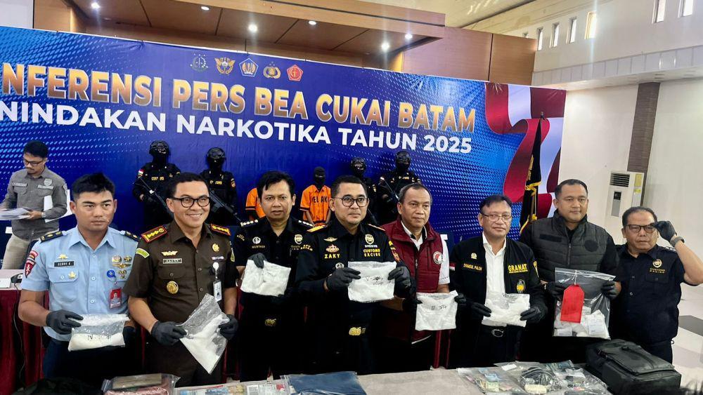 Bea Cukai Batam Gagalkan Penyelundupan Sabu Jaringan Internasional