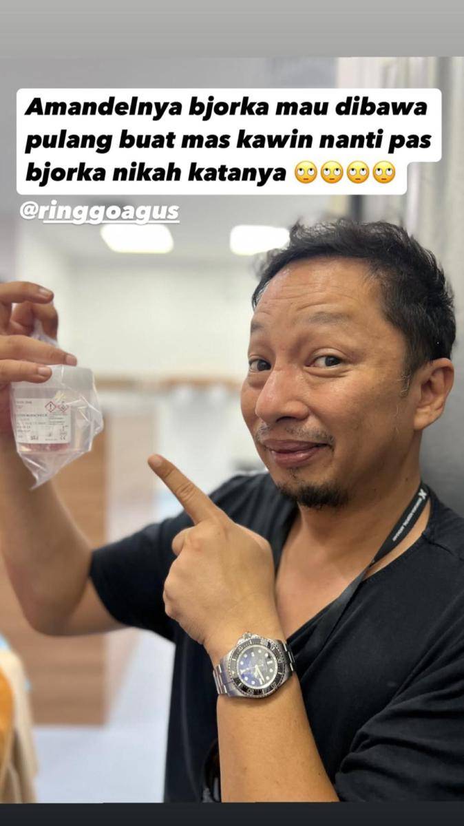 anak Ringgo Agus operasi amandel (Instagram/ringgoagus)