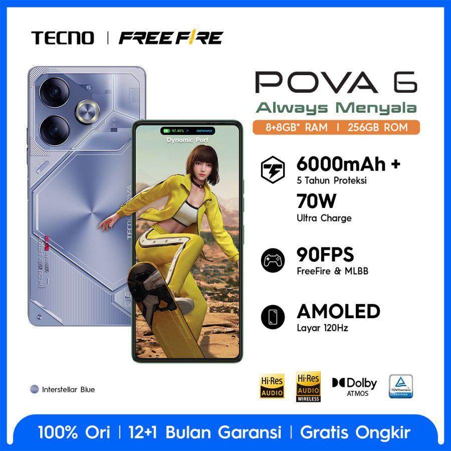 TECNO POVA 6 (tokopedia.com/TECNO Official Store)