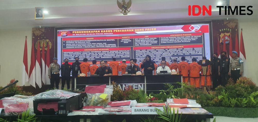 Sindikat Uang Palsu di Banten dan Jabar, 14 Orang Diciduk