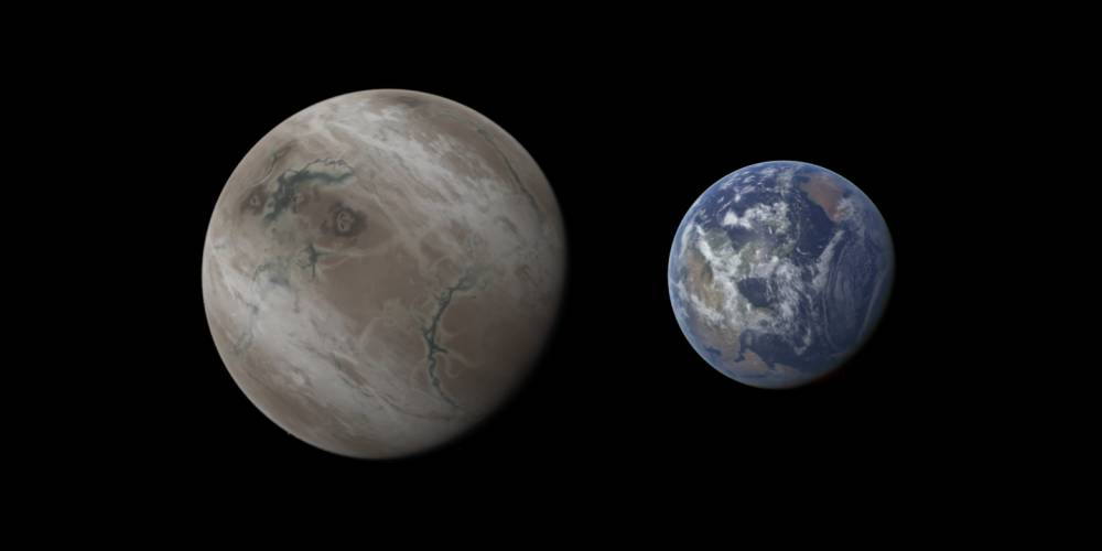 Kepler-452b dan Bumi (commons.wikimedia.org/Ardenau4)
