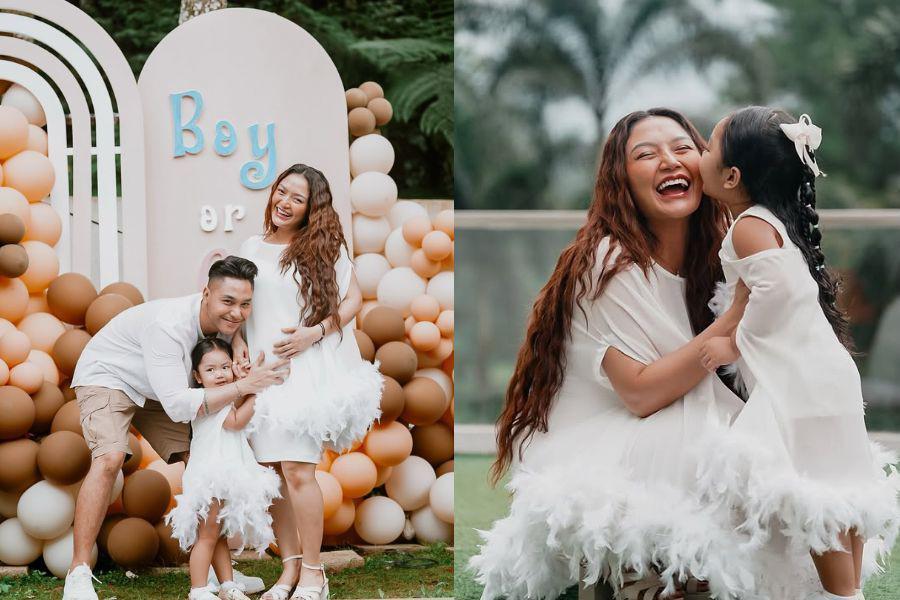 Dekorasi dan Gaya Siti Badriah di Gender Reveal Anak Kedua