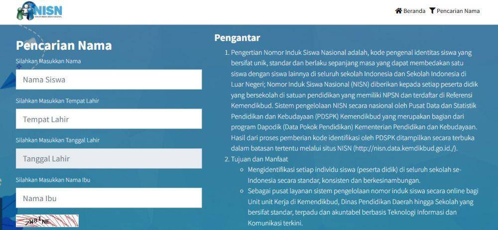 cara cek NISN. (nisn.data.kemdikbud.go.id)