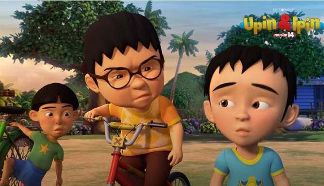 cuplikan Upin Ipin episode "Kain Merah Ipin" (youtube.com/Les' Copaque Production)