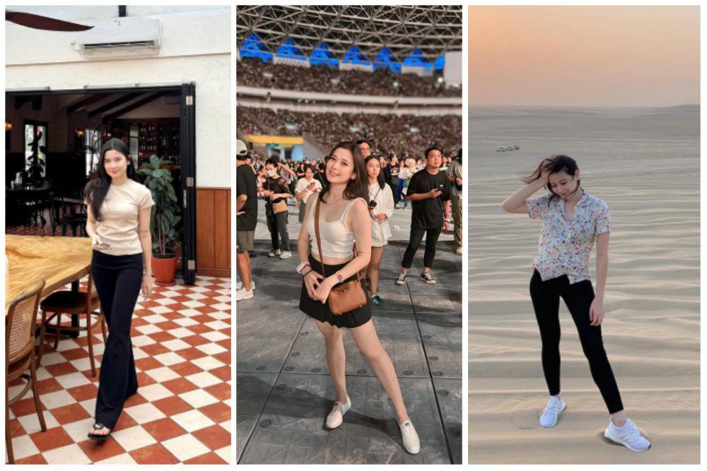 8 Inspirasi OOTD Liburan dan Hangout ala Iris Wullur, Fresh!