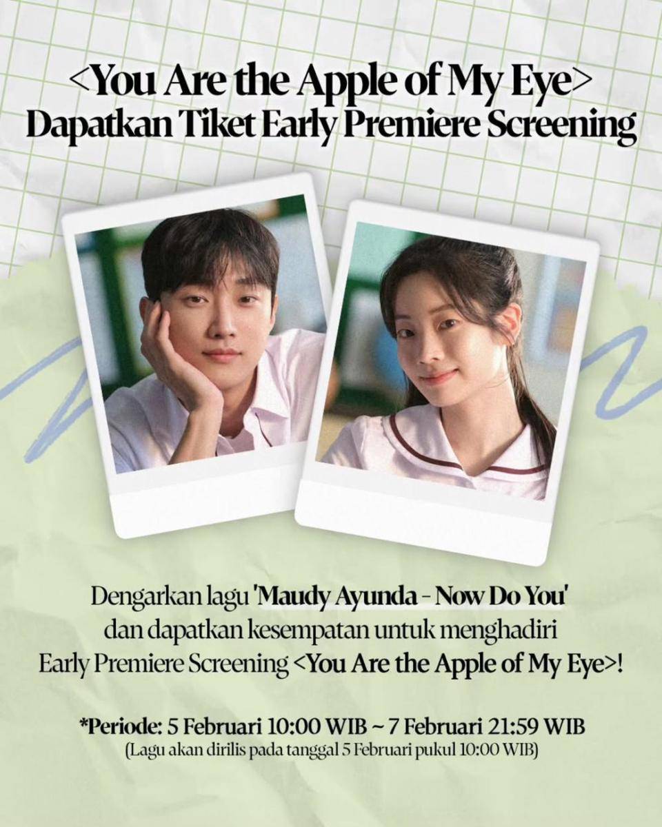 poster kompetisi tiket gala premiere film You Are the Apple of My Eye (instagram.com/mostcontent)