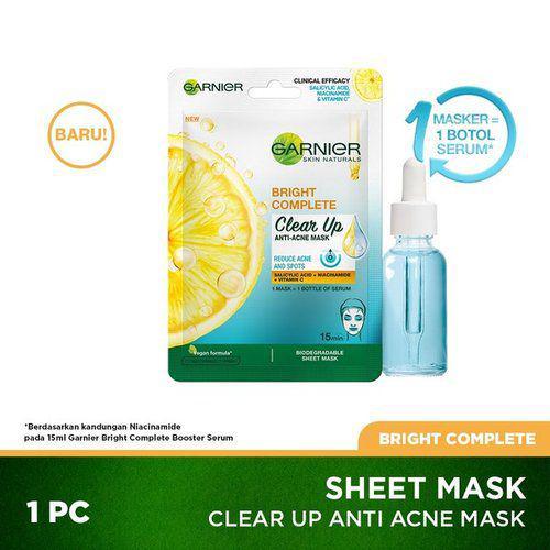 Garnier Bright Complete Clear Up Anti Acne Serum Mask (garnier.co.id)