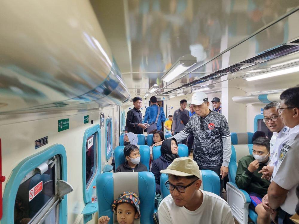Penumpang KA Batara Kresna. (Dok. IDN TImes)
