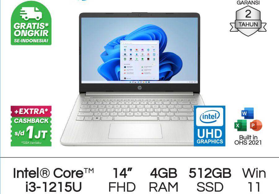 HP Intel Core i3 Gen 12 UHD (tokopedia.com/HP Official)