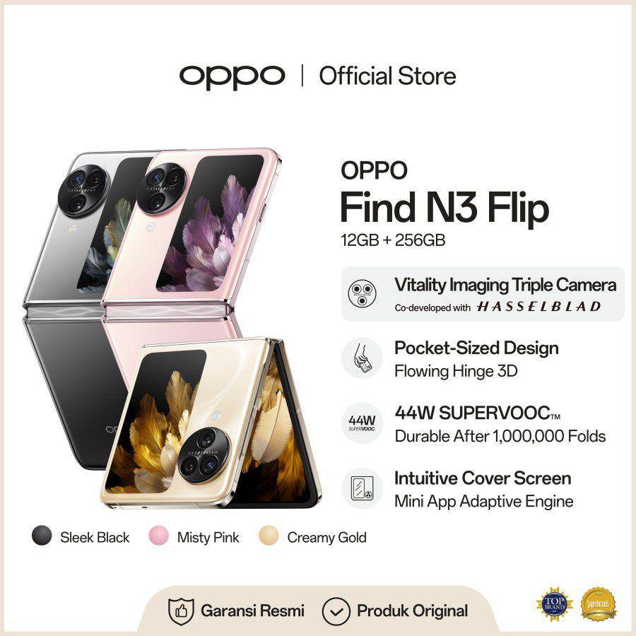 OPPO Find N3 Flip (tokopedia.com/OPPO OFFICIAL STORE)
