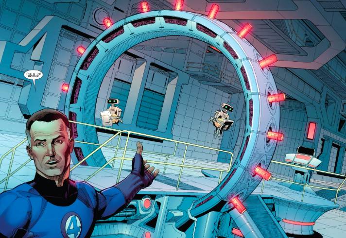 Multiverse Bridge yang dibuat oleh Reed Richards di komik (dok. Marvel)