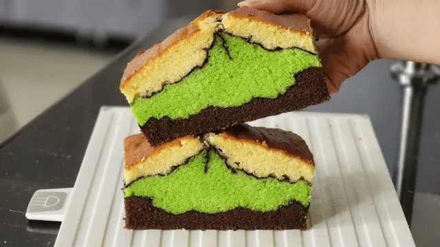 Resep Topo Map Cake, Kue Cantik dengan Pola Tiga Lapis yang Menawan