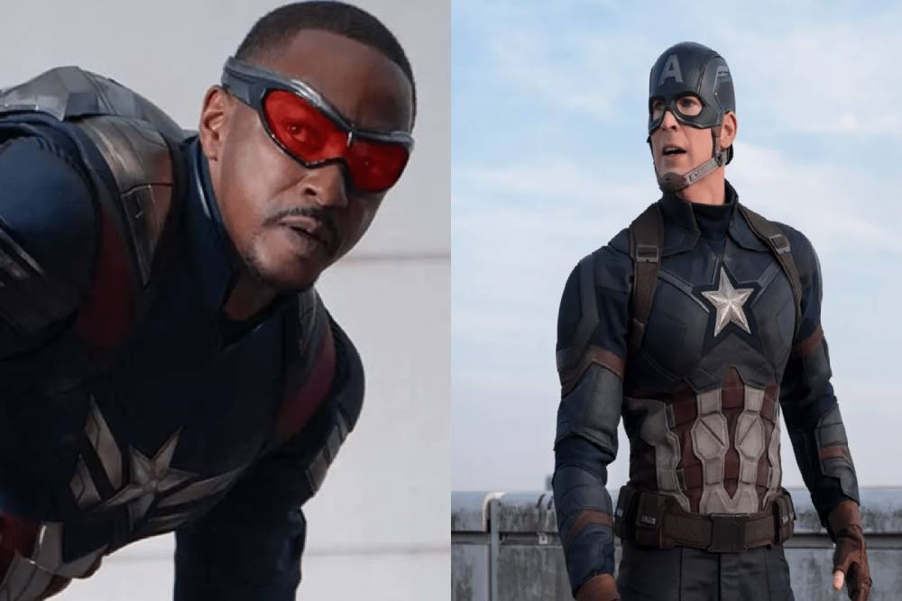 Sam Wilson dan Steve Rogers (dok. Marvel Studios/Captain America: Brave New World | Captain America: Civil War)