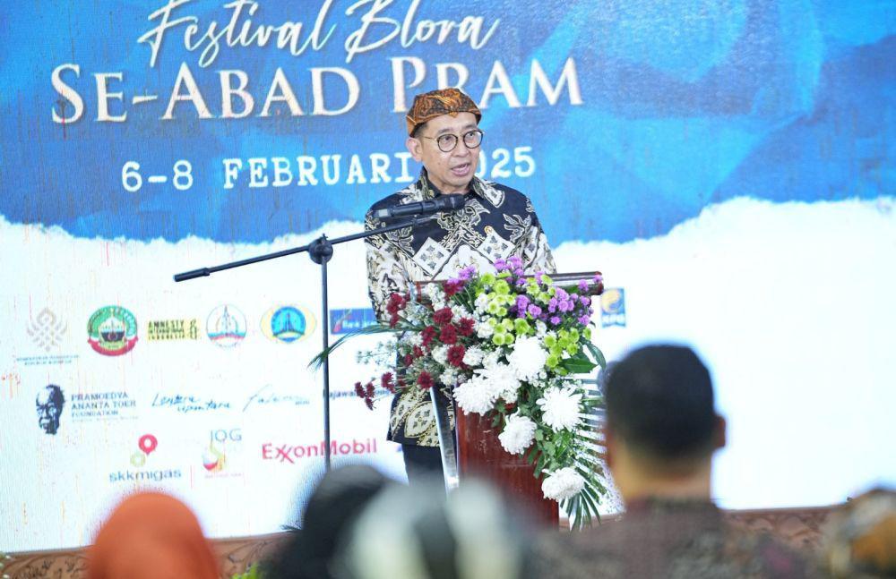 Menteri Kebudayaan Fadli Zon di Festival Seabad Pramoedya Ananta Toer. (Dok. Menteri kebudayaan)