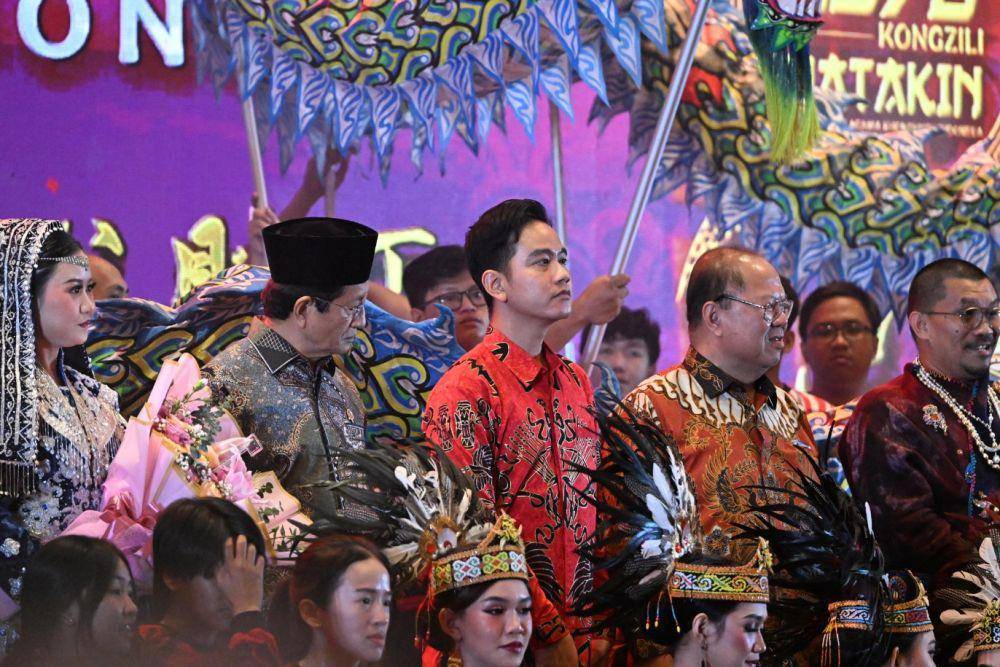 Wapres Gibran Rakabuming Raka, menghadiri acara Perayaan Tahun Baru Imlek Nasional 2576 Kongzili yang di gelar oleh Majelis Tinggi Agama Khonghucu Indonesia (MATAKIN), di gedung Sasana Kriya, Taman Mini Indonesia Indah, Jakarta Timur (dok. Setwapres)