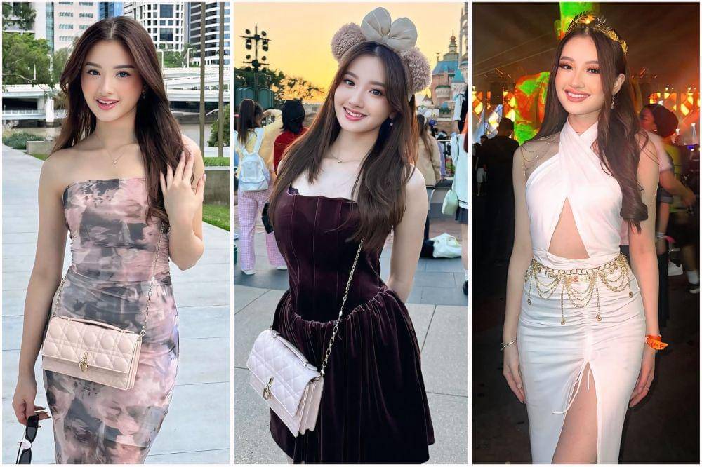 potret ide OOTD girly dress yang centil dan cute ala LingLing Saputri