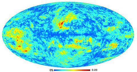 Cosmic Microwave Background (https://skyandtelescope.org/astronomy-news/big-bang-inflation-evidence-inconclusive/)