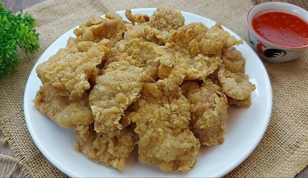 ilustrasi kulit ayam crispy rumahan (YouTube.com/Resep Abi)