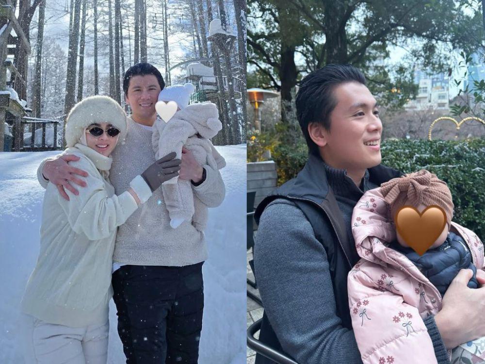 7 Potret Reino Barack Momong Anak saat Liburan di Jepang, Ayah Siaga