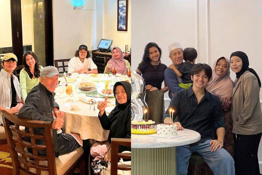 Shenina dan Angga dengan keluarga (instagram.com/angga)