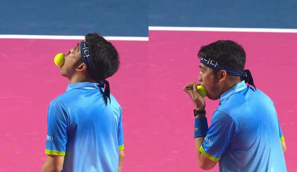 3 Momen Terkocak Lagi-Lagi Tenis, Desta Nyangkut di Net!